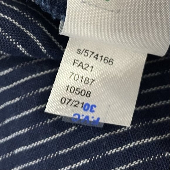 LOFT Womens Blouse Size Small Mock Neck Elastic Cuffs Ruffles Long Sleeves Blue - Picture 6 of 6